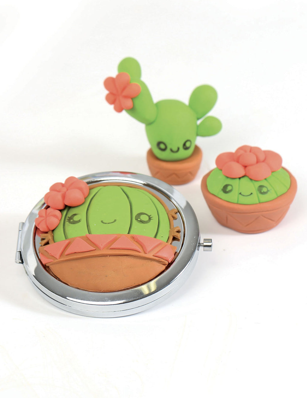 Cornet surprise bleu Fimo® cactus 17 x 7 cm kit de modelage