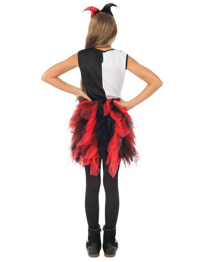 Kostim harlekina s crnom i crvenom podsuknjom za djevojčice