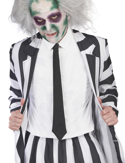 Crno -bijeli prugasti duh kostim odrasla osoba