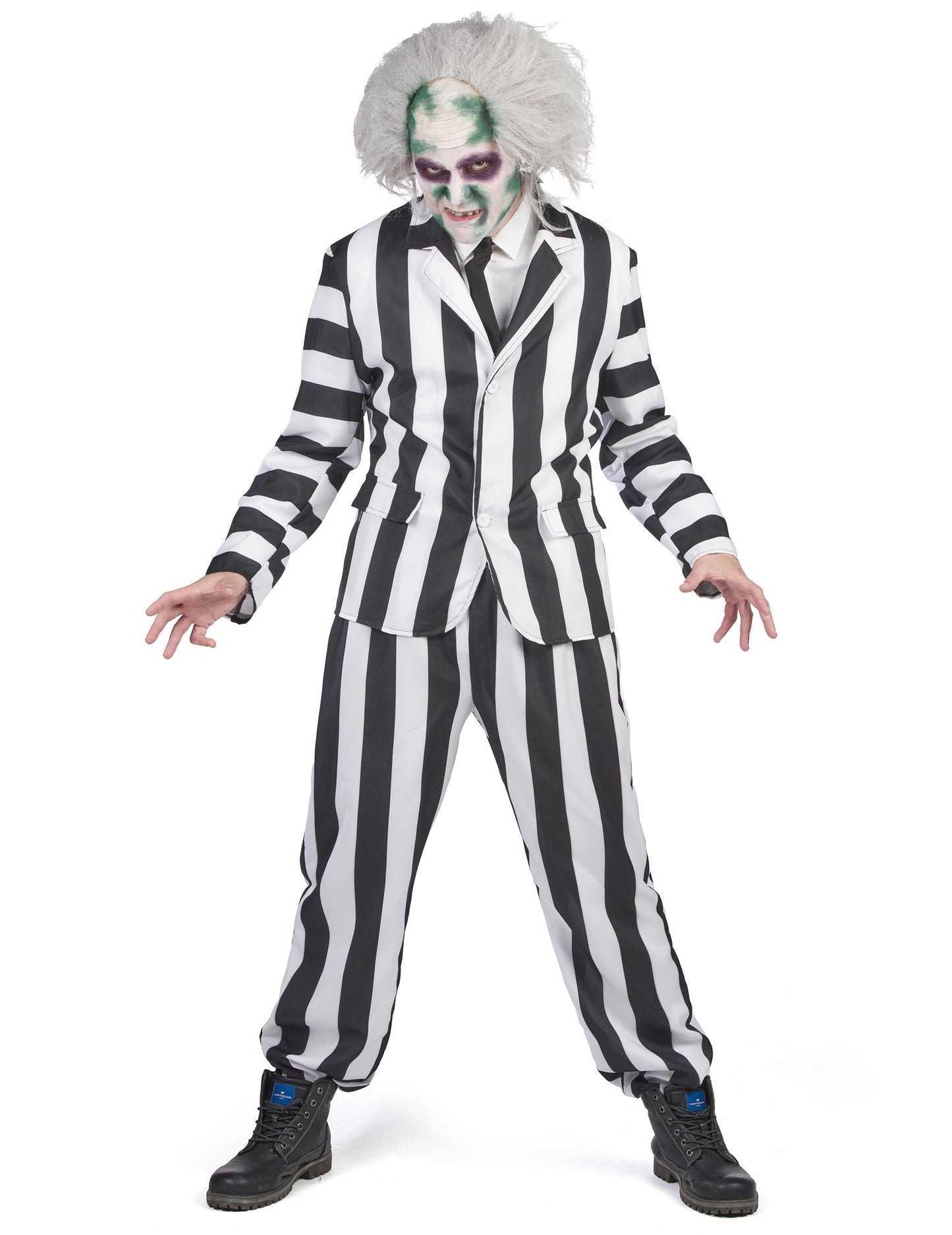 Crno -bijeli prugasti duh kostim odrasla osoba