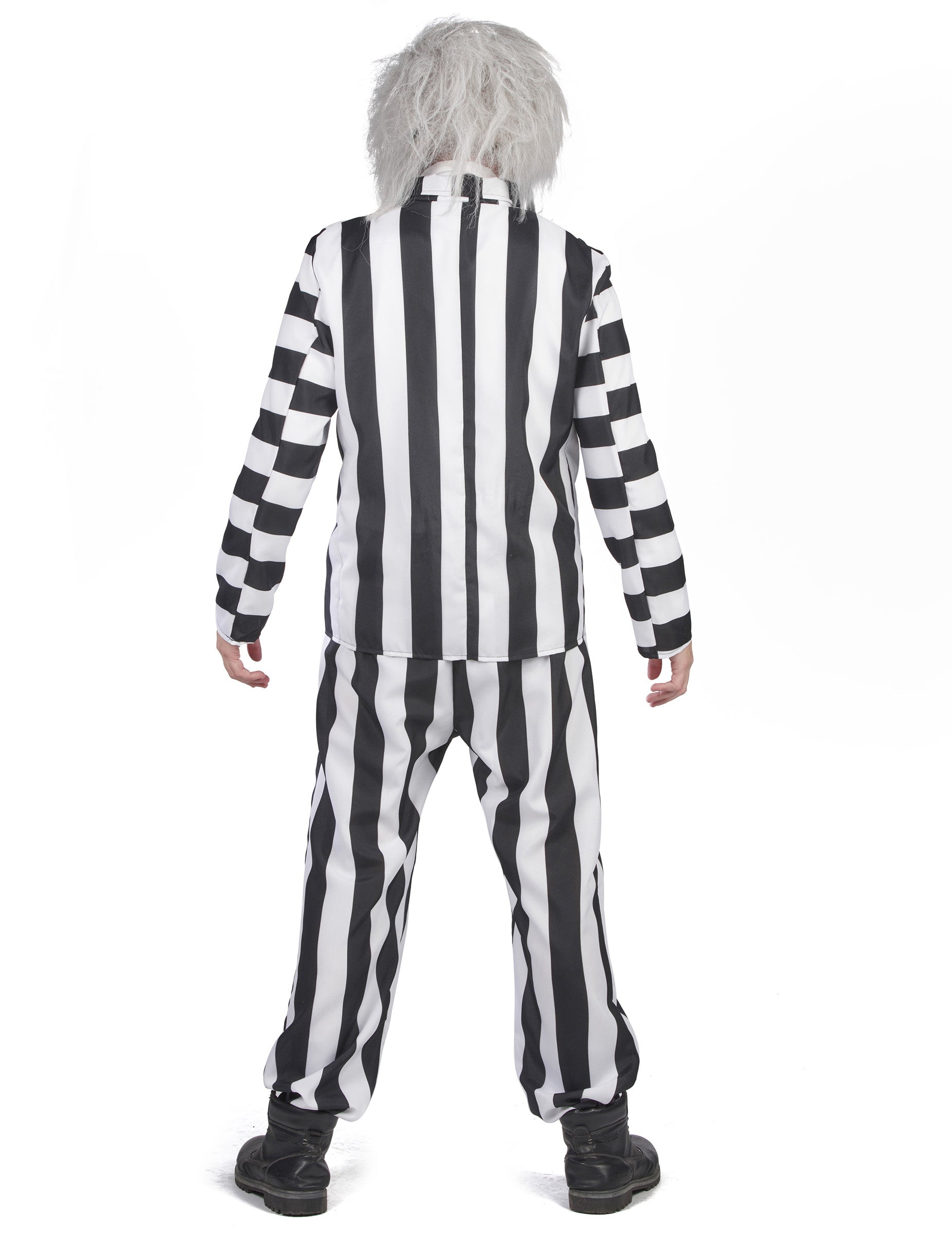 Vue de dos du costume de fantôme rayé