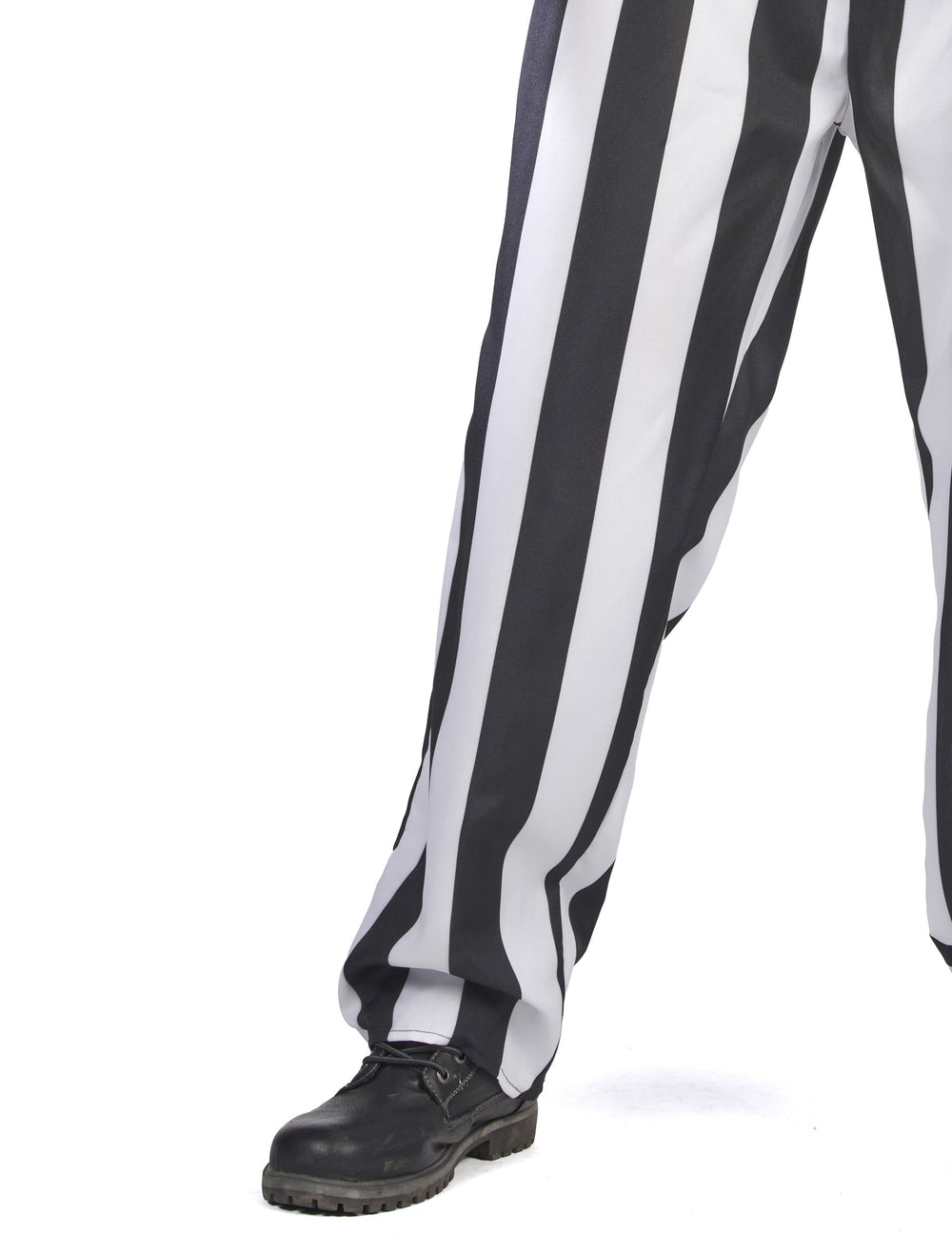 Détail du pantalon du costume de fantôme rayé