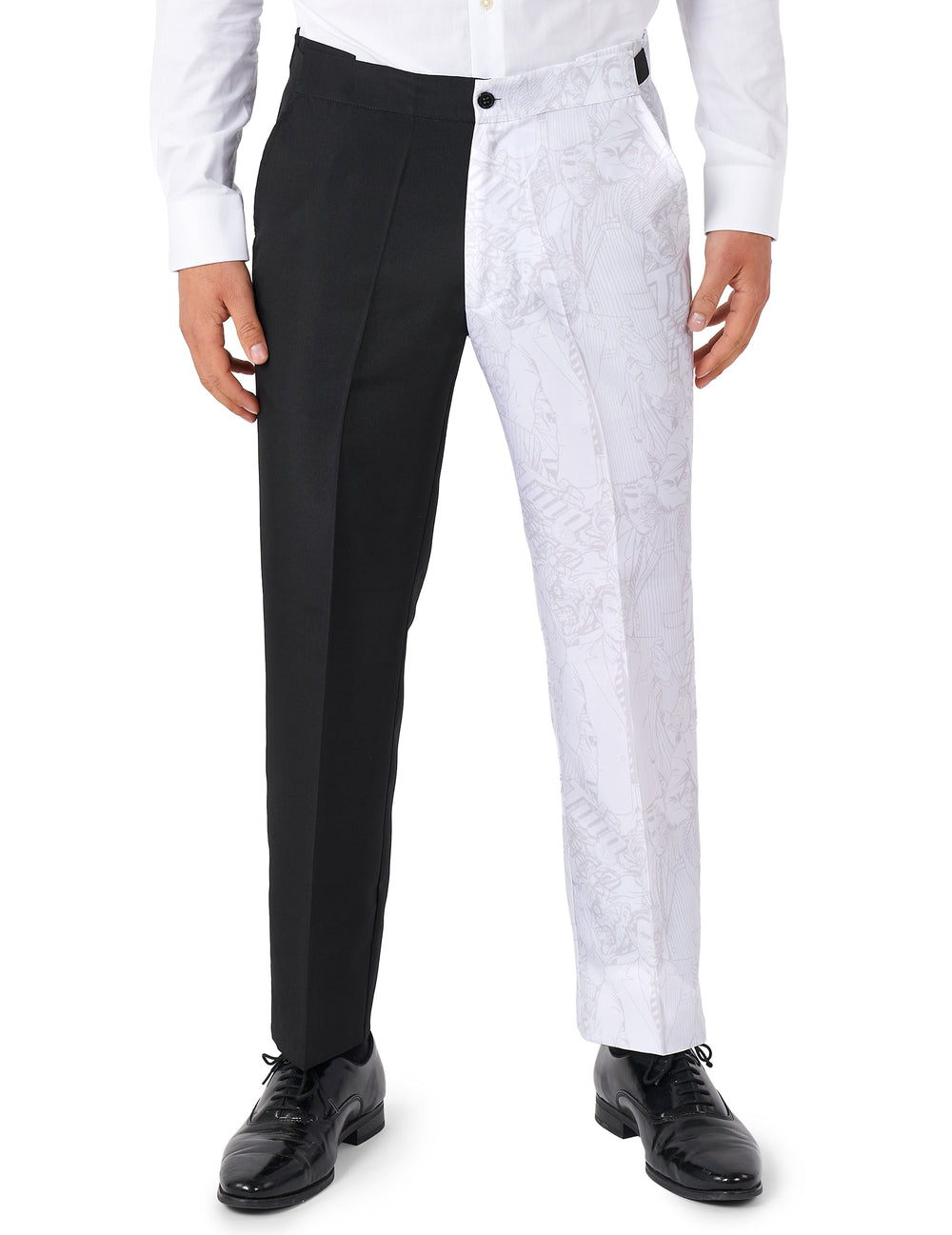 Vue du pantalon bicolore du costume Double Face Suitmeister