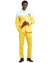 Costume Mr Bière Suitmeisters pour adulte jaune avec motifs de bulles et mousse