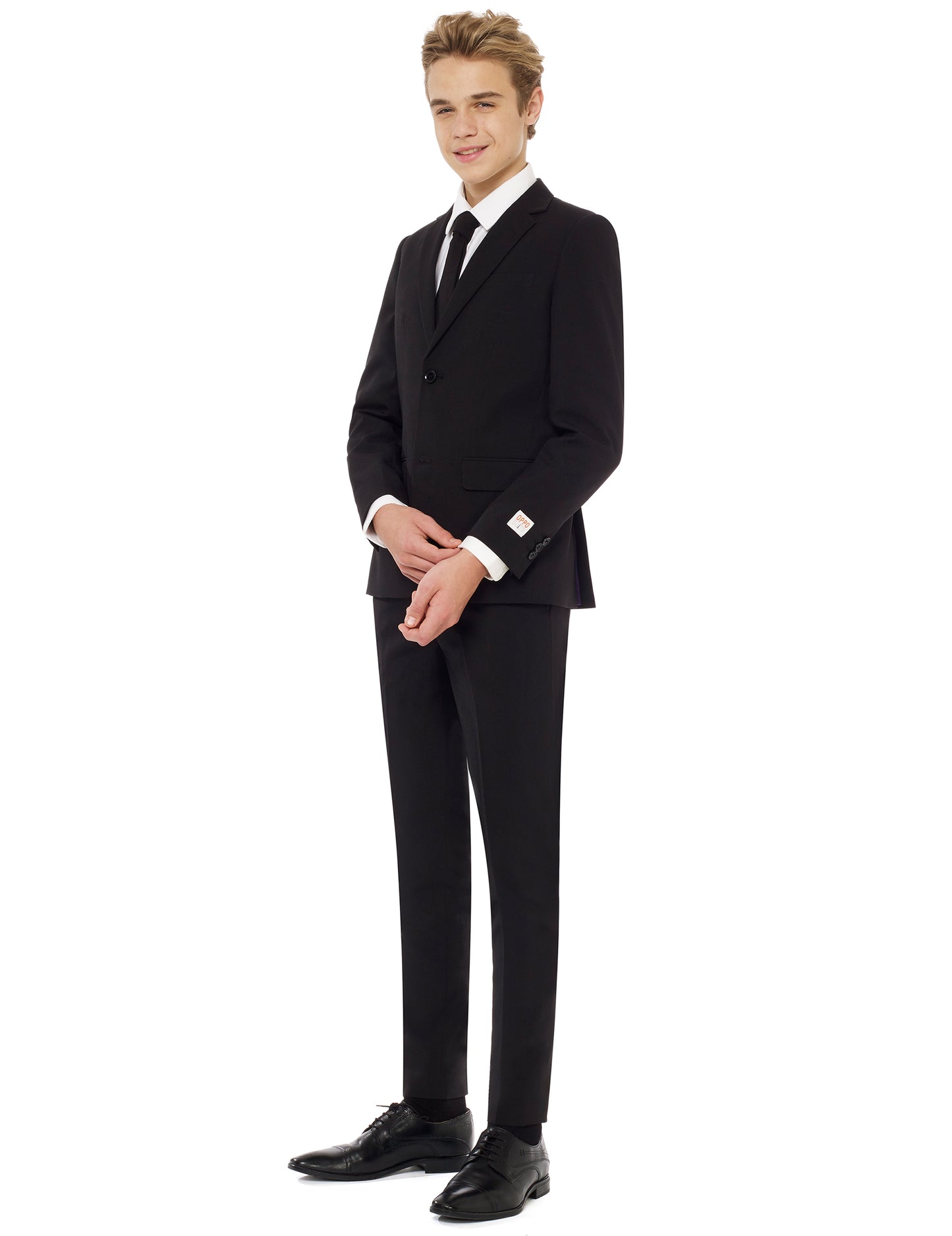 Vue de profil du costume Mr. Black Opposuits