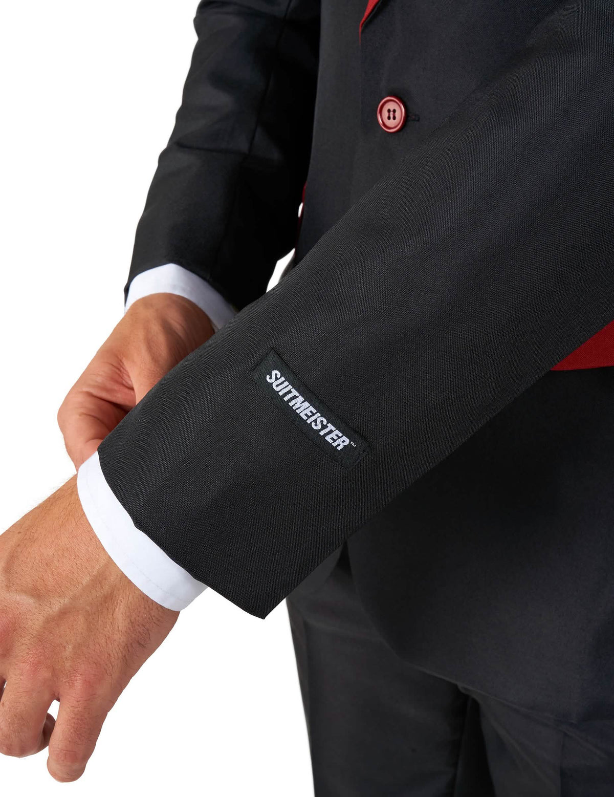 Detalj etikete na rukavu kostima Suitmeister Mr. Gryffondor