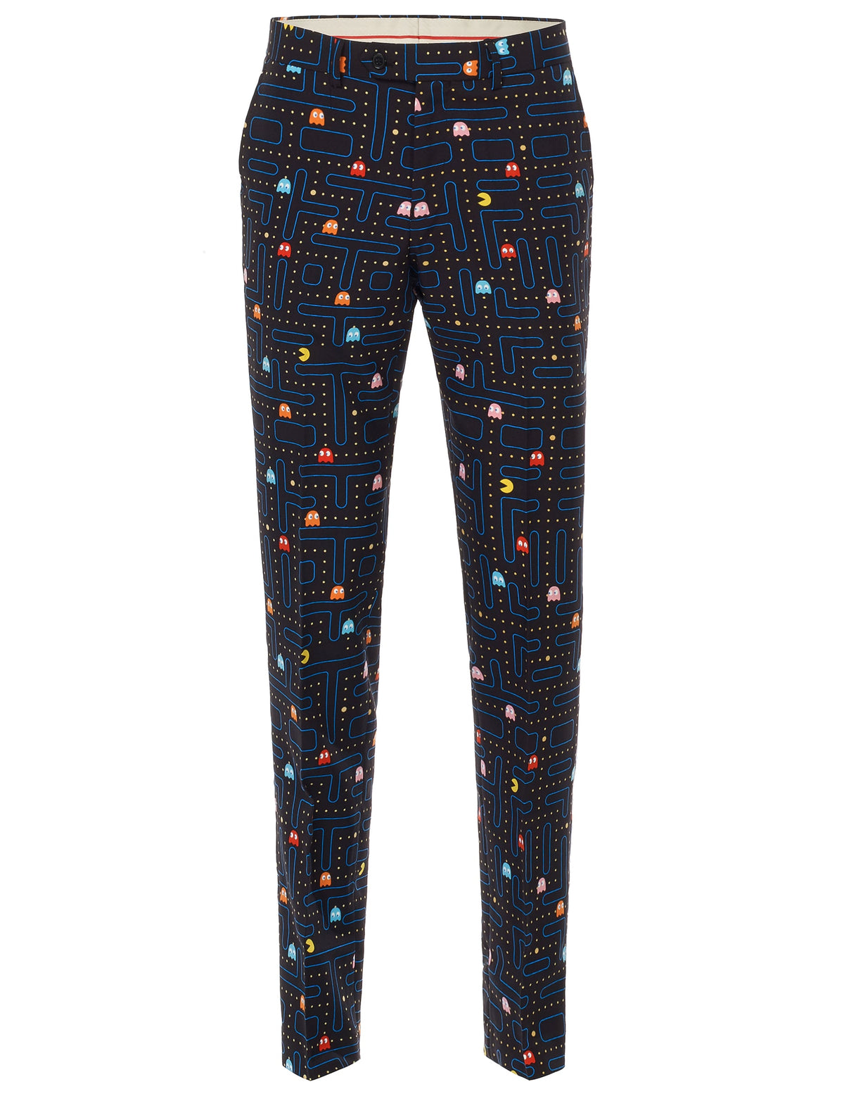 Vue de face du pantalon du costume Mr. Pac-Man pour homme