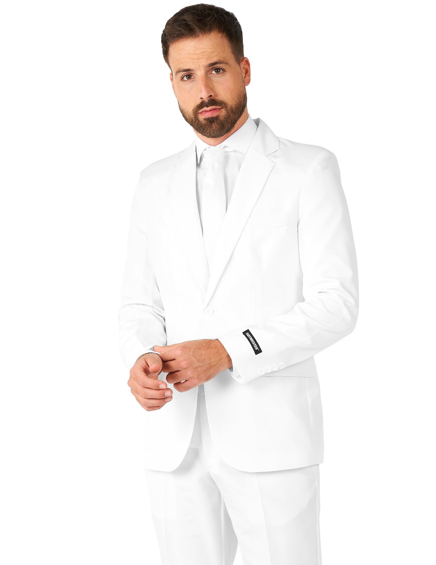 Kostim gospodin Solid White Man Suitheister