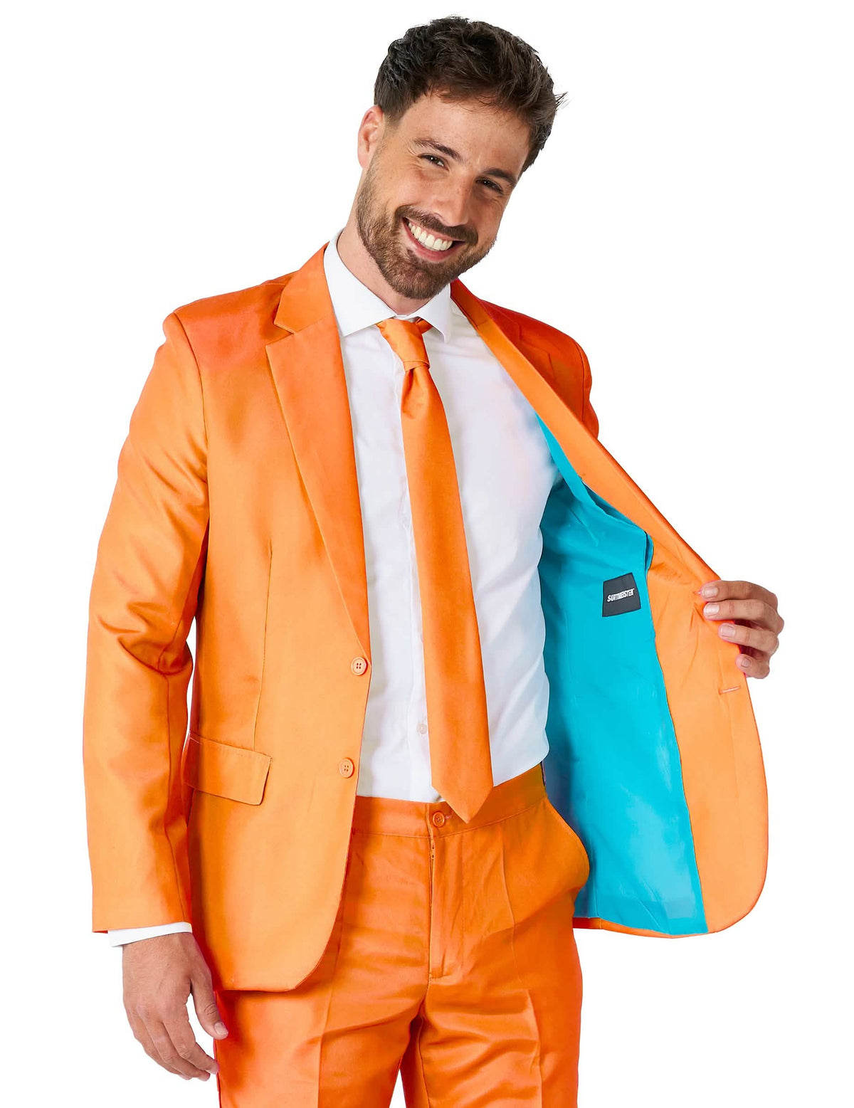 Gospodin Solid narančasto odijelo za muškarce Suitmeister™