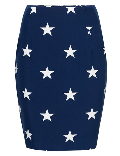 Jupe bleue à étoiles blanches du costume Mrs. America Opposuits pour femme