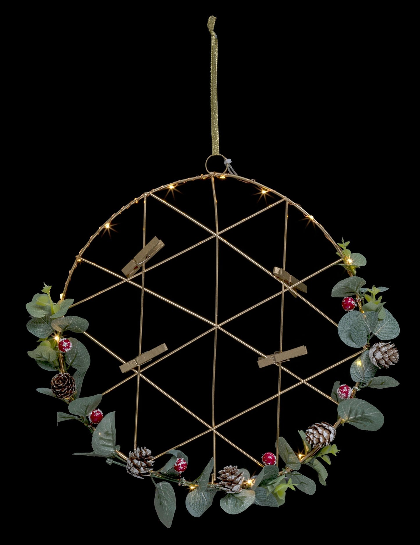 Svjetleća vijenac za vješanje pêle-mêle 28 cm 