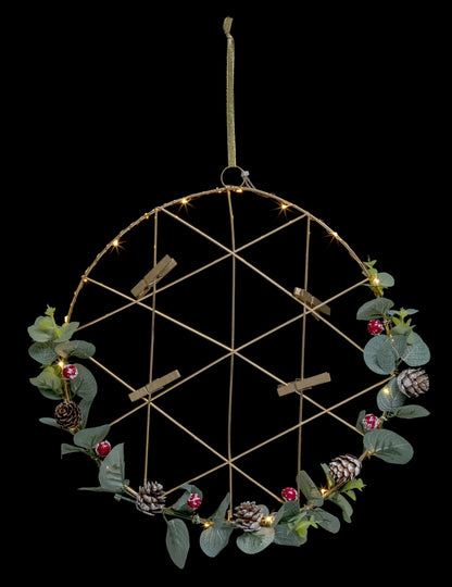 Svjetleća vijenac za vješanje pêle-mêle 28 cm 