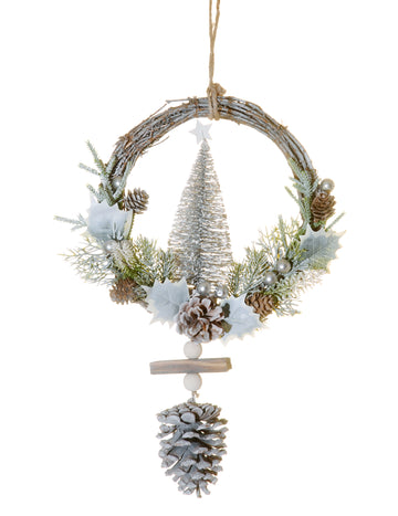 Vijenac za vješanje snježna jelka 39 cm 