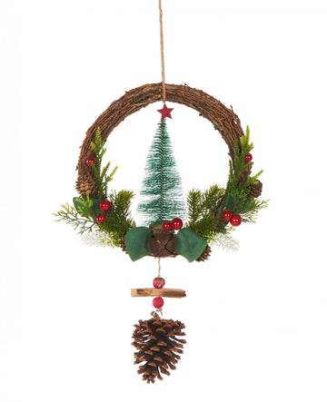 Vijenac za vješanje tradicionalno božićno drvce 39 cm 