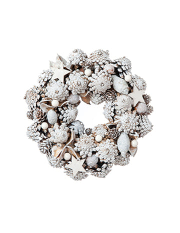 Snježni božićni vijenac 24 cm 