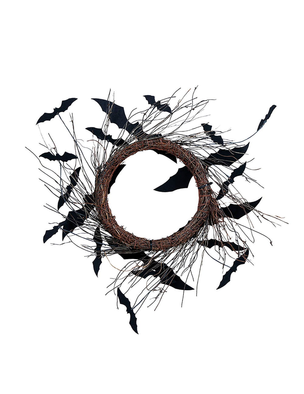 Vue de face de la couronne de porte chauve-souris