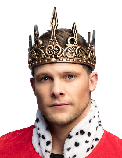 Couronne de roi médiéval pour homme bronze vieilli réglable