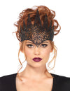 Couronne maléfique pour femme noire à paillettes dentelée