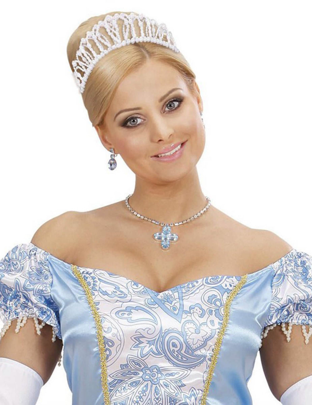 Kruna princeze za bijelu ženu od perli