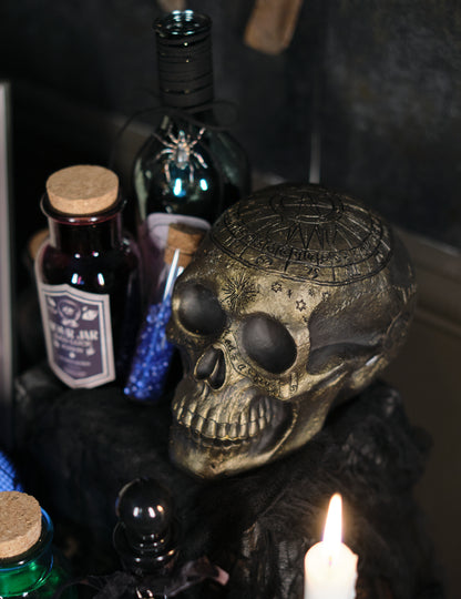 Skeleton lubanja sa zlatnim pentagramom