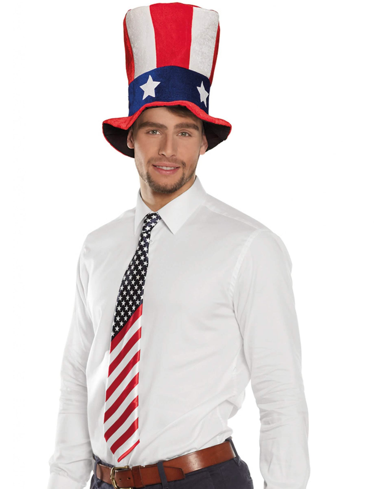 Prednji prikaz kravate s američkom zastavom