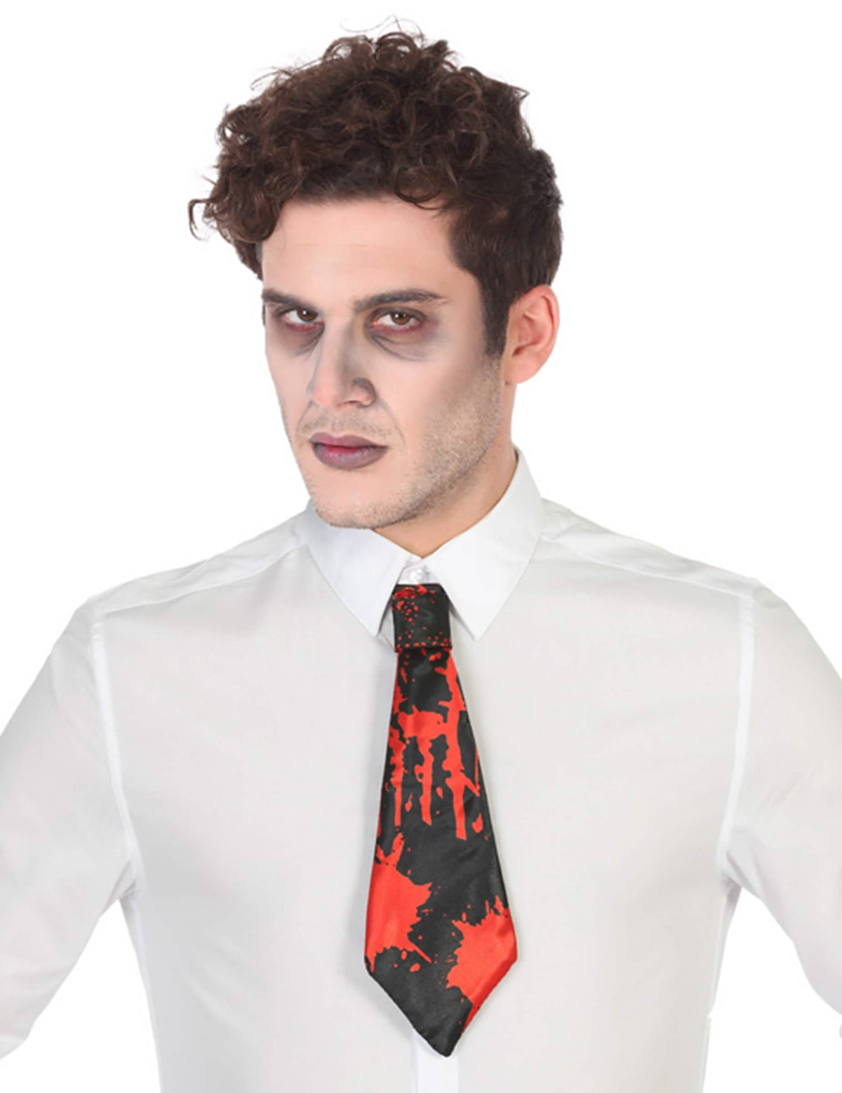 Krvava halloween kravata za odrasli crna i crvena