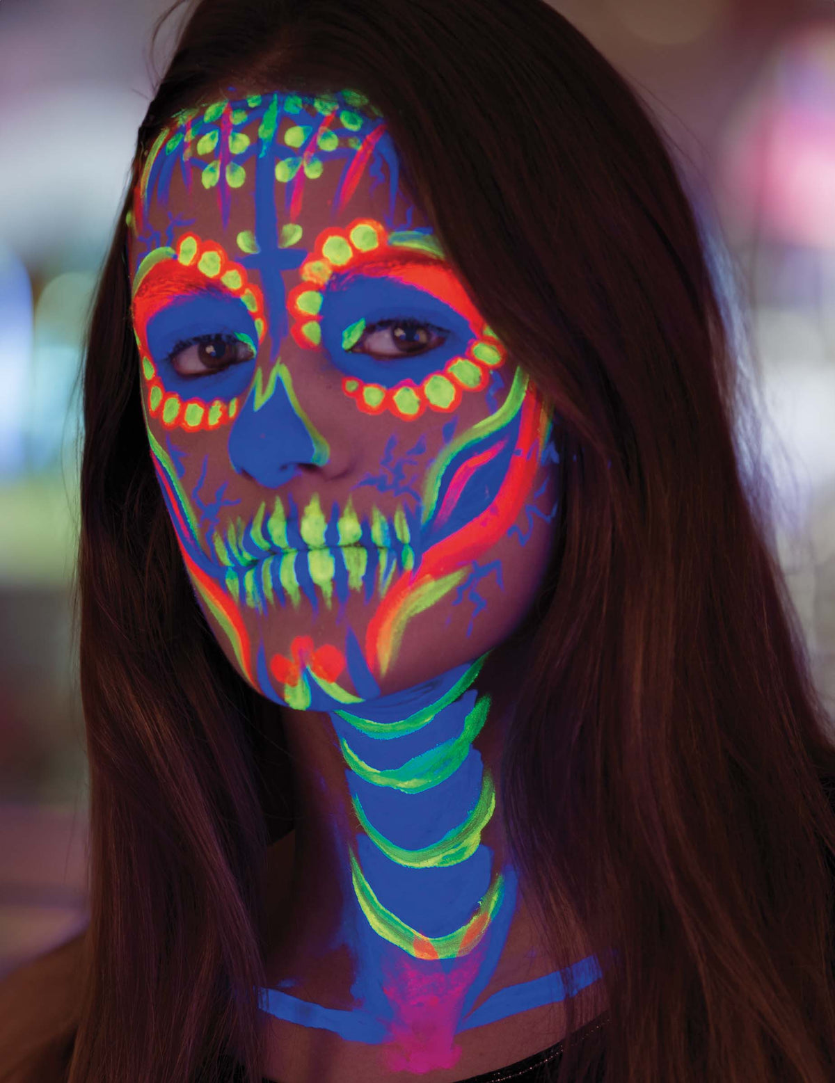 Rendu fluorescent du crayon de maquillage UV pour adulte bleu pastel