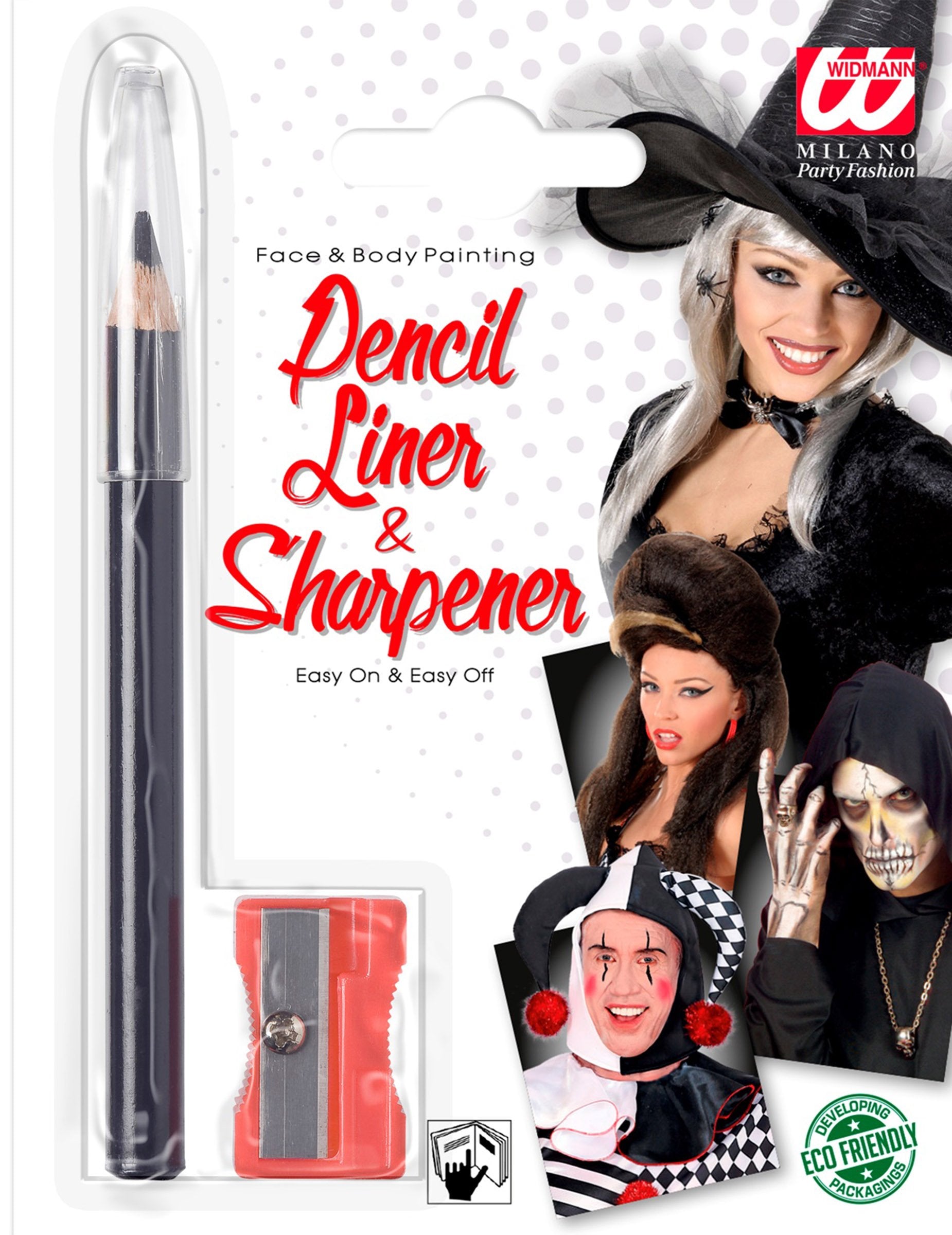 Crni make-up olovka za odrasle s oštračem