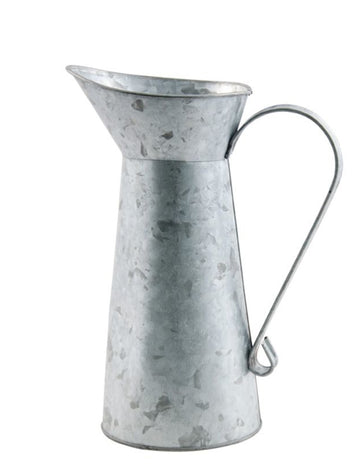 Vrč za mlijeko od cinka s ručkom 18 cm rustikalni vintage