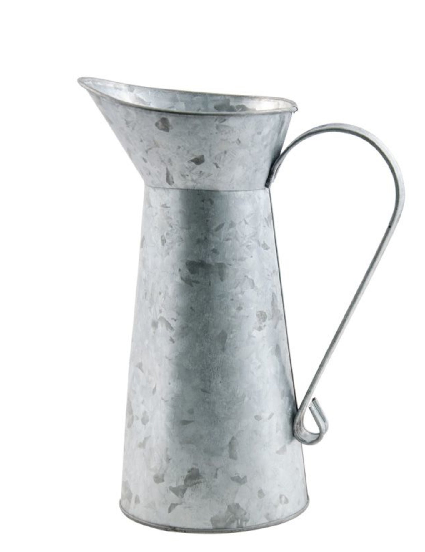 Vrč za mlijeko od cinka s ručkom 18 cm rustikalni vintage