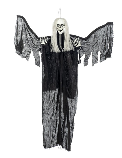 Dekoracija za objesiti crni anđeo svijetle smrti 110 cm