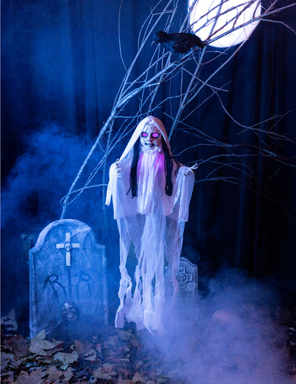 Dekoracija za objesiti laganu lutku Ghost 100 x 70 cm