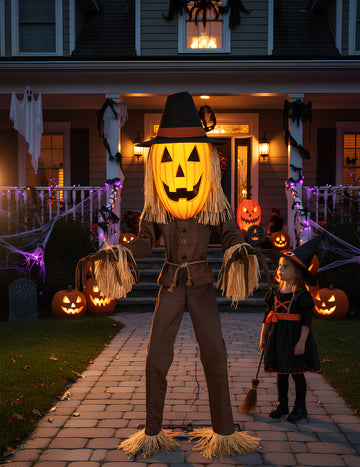 Animirani ukras Pumpkin XL 182cm Jack O'Lantern s pokretom i zvukom