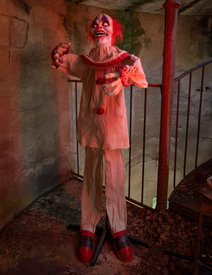 Animirana dekoracija strašnog klauna 153 cm