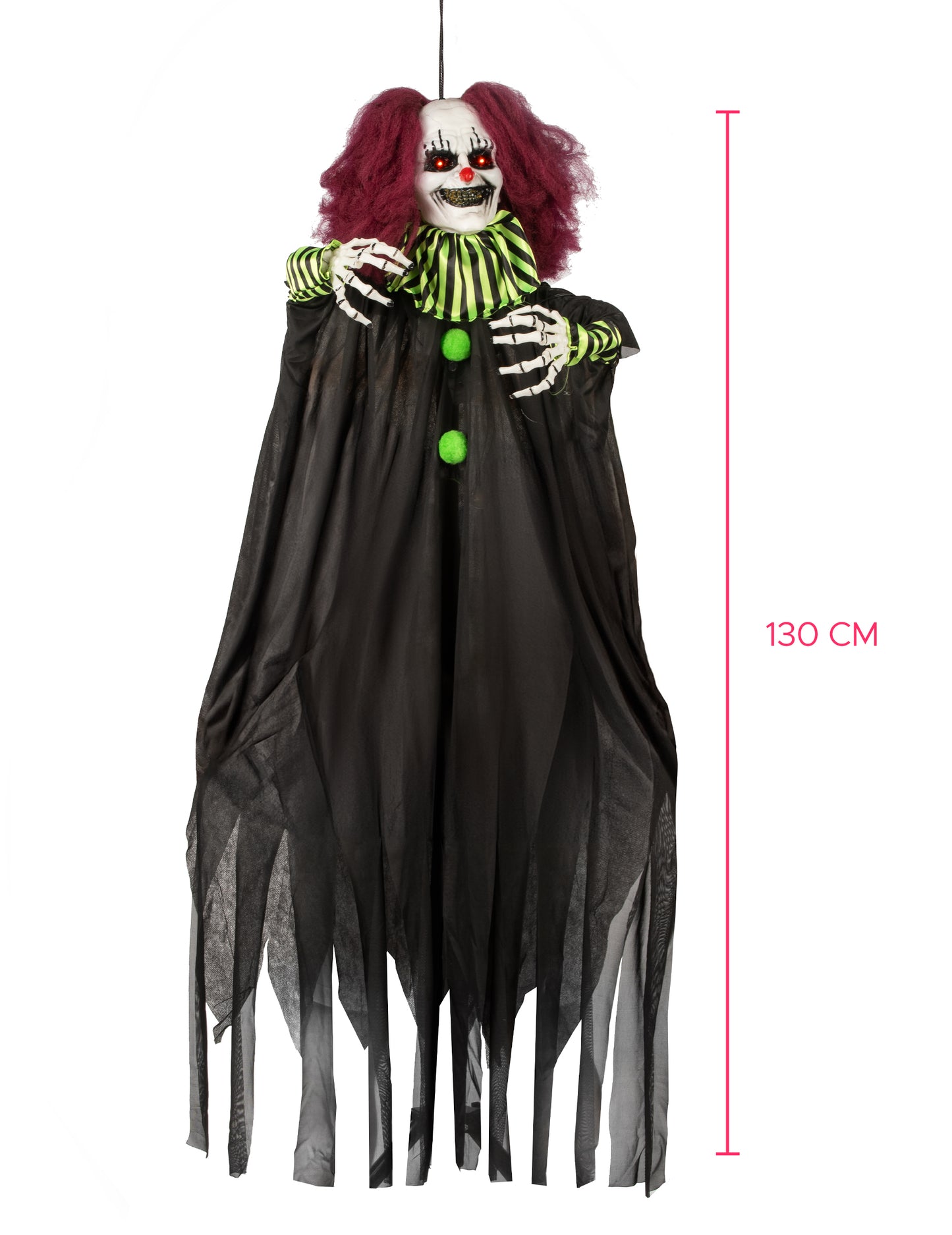Animirani ukras zastrašujući viseći klaun 130 cm