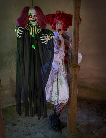 Animirani ukras zastrašujući viseći klaun 130 cm