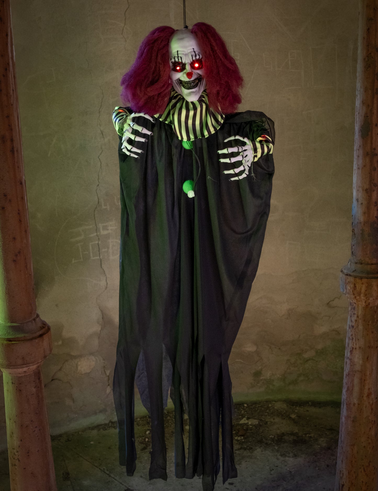 Animirani ukras zastrašujući viseći klaun 130 cm