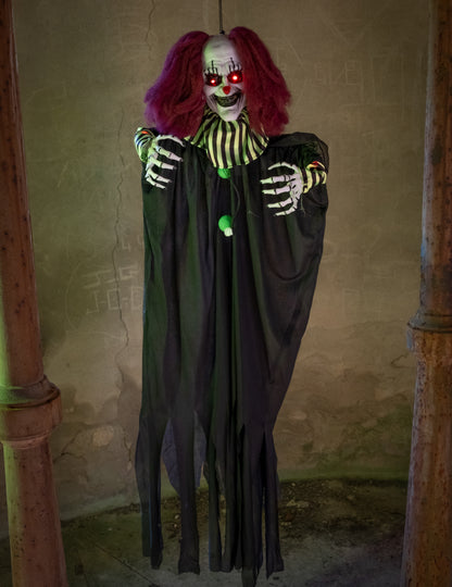 Animirani ukras zastrašujući viseći klaun 130 cm