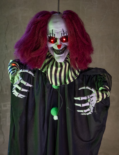 Animirani ukras zastrašujući viseći klaun 130 cm