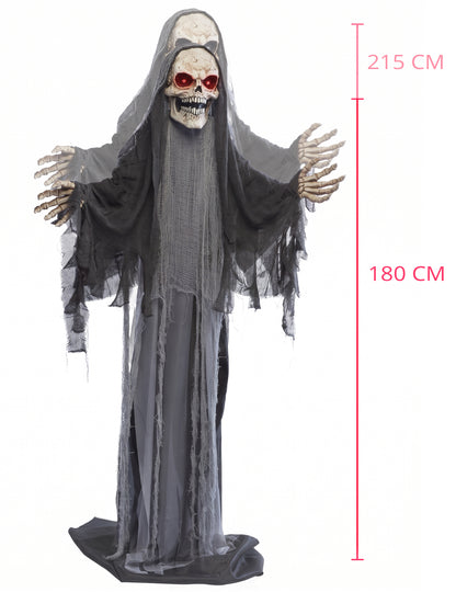 Animirana dekoracija kosač smrti, rastezljiva, s pokretom 180 do 215 cm