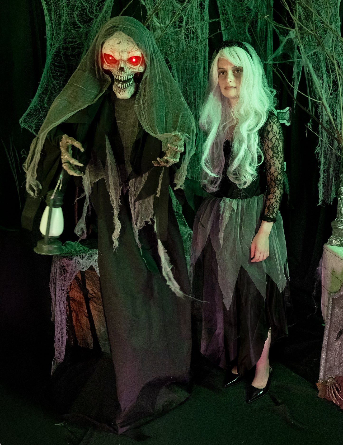 Animated sound and light decoration Brilliant Reaper 180 cm