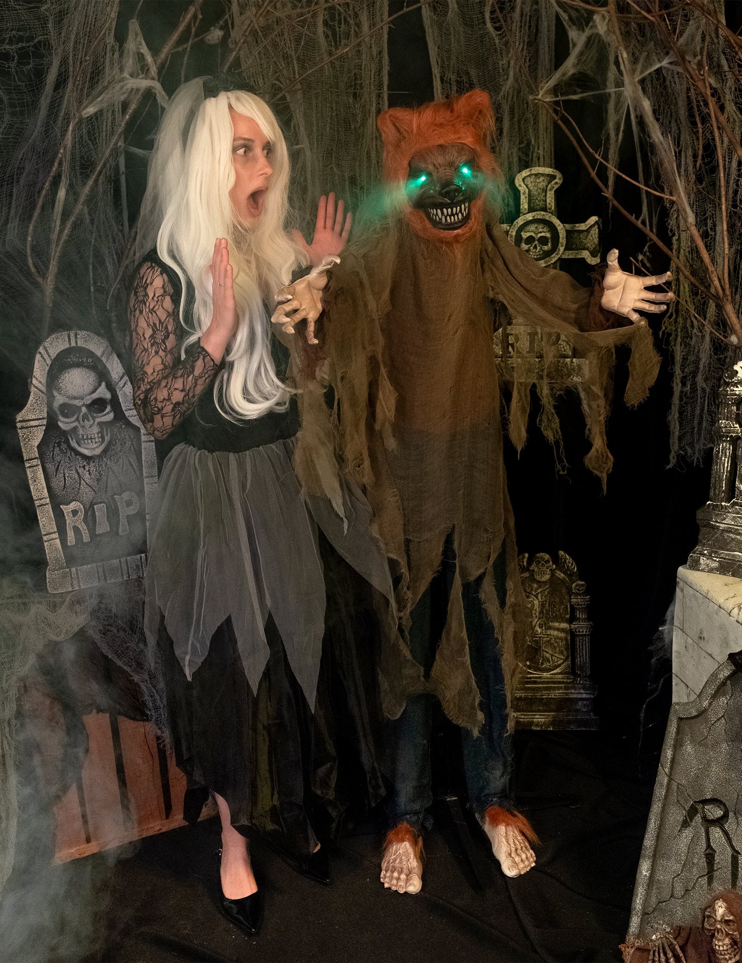 Animirani zvuk i lagani ukras loš vuk 160 cm