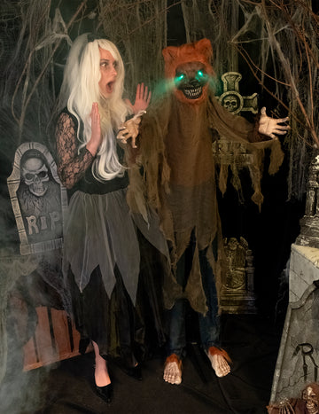 Animirani zvuk i lagani ukras loš vuk 160 cm