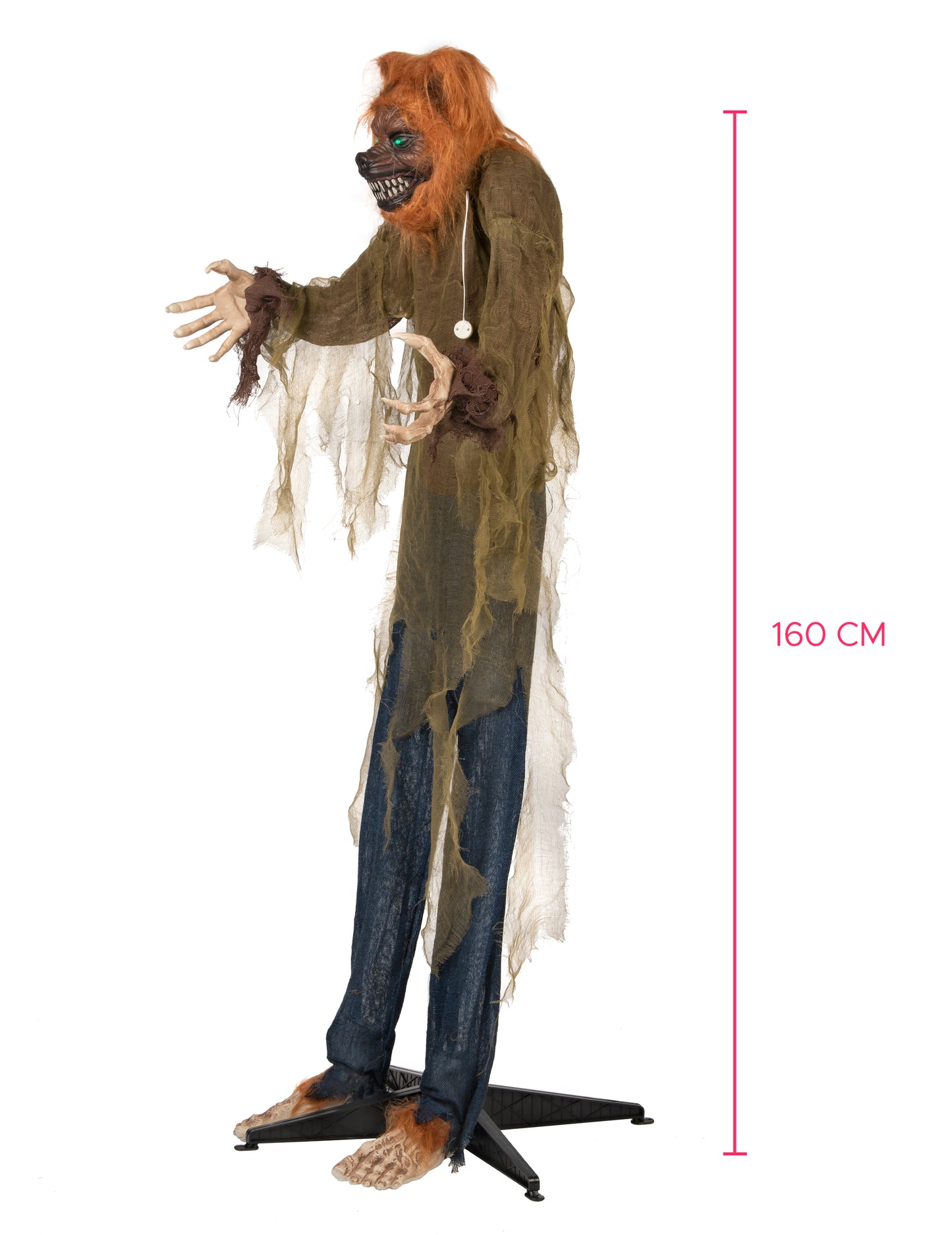 Animirani zvuk i lagani ukras loš vuk 160 cm