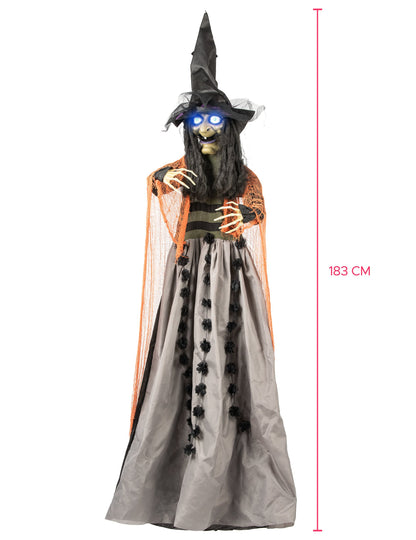 Animirana, zvučna i svjetlosna viseća vještičja dekoracija 183 cm