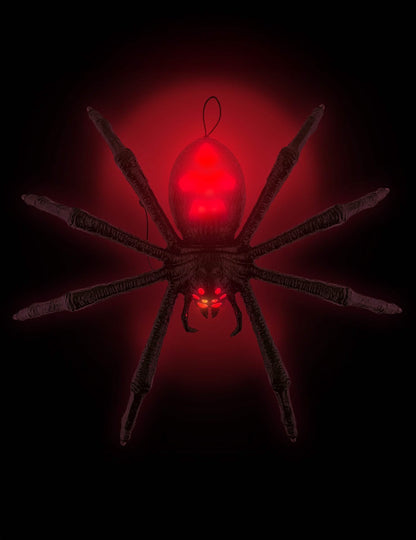 Zvučna i svjetlosna dekoracija crna tarantula 70 x 15 x 42 cm