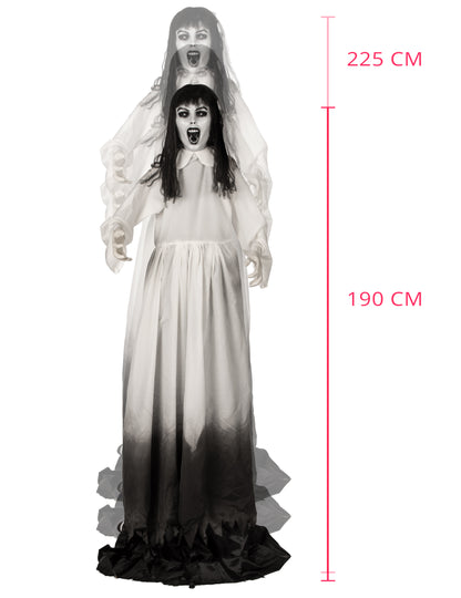 Animirana dekoracija sablasne udovice, rastezljiva, s pokretom, 190 do 225 cm