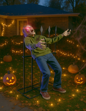 Animirani ukras nabijenog zombija sa zvučnim i svjetlosnim efektima 140 cm