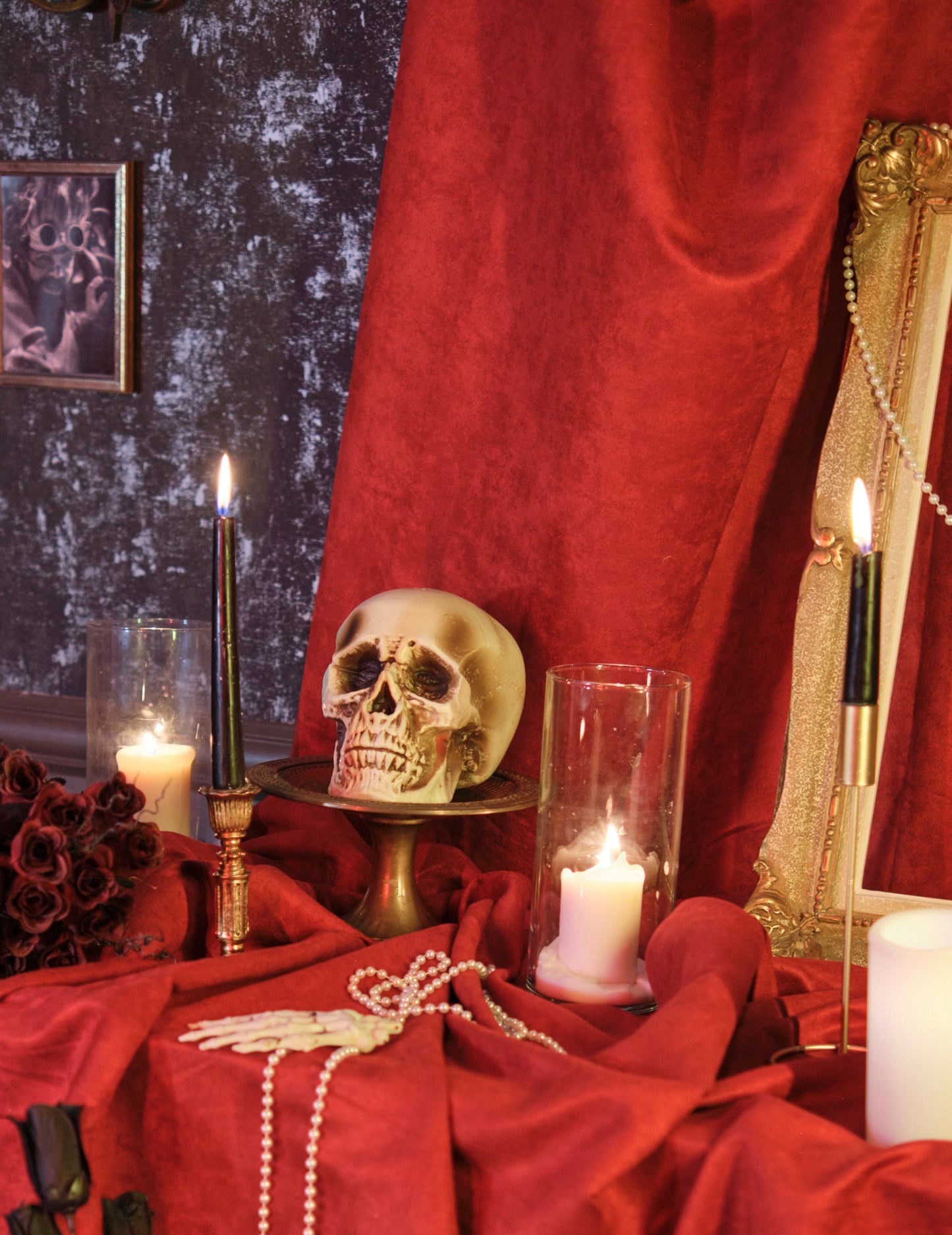 Dekoracija plastične lubanje 18 cm