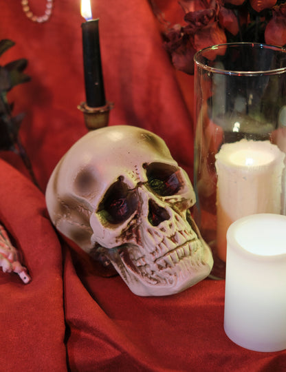 Dekoracija plastične lubanje 18 cm